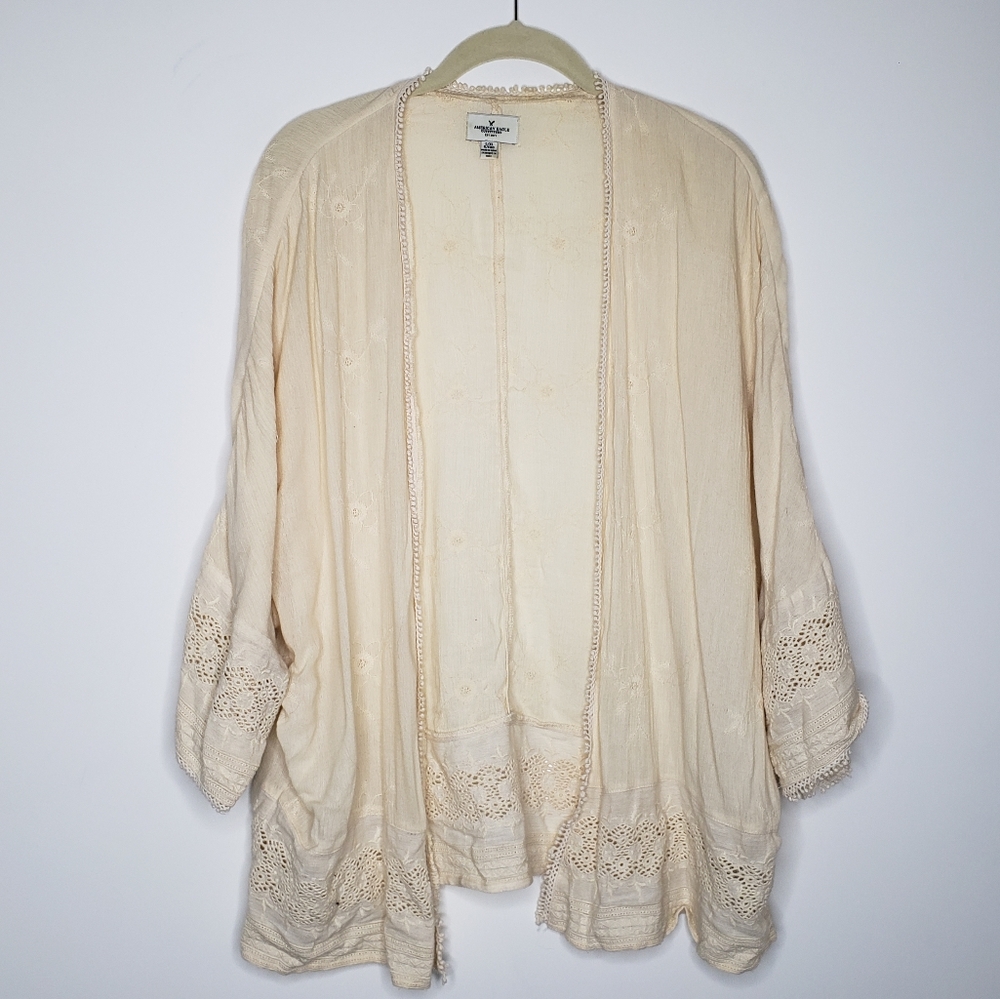 America Eagke Crochet Kimono